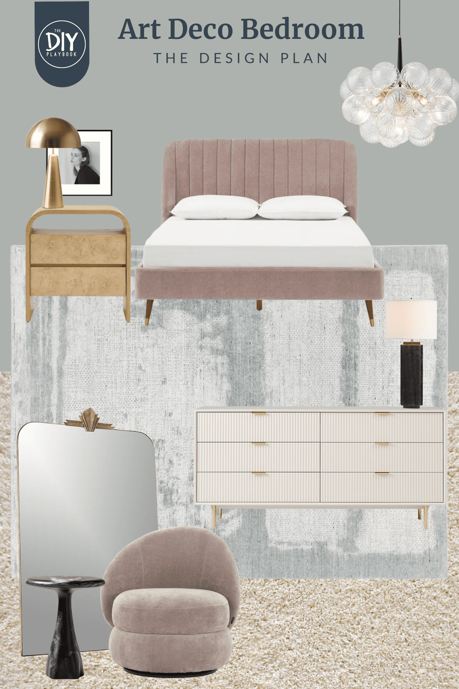 بهترین ایده های من برای طراحی اتاق خواب پر زرق و برق آرت دکو